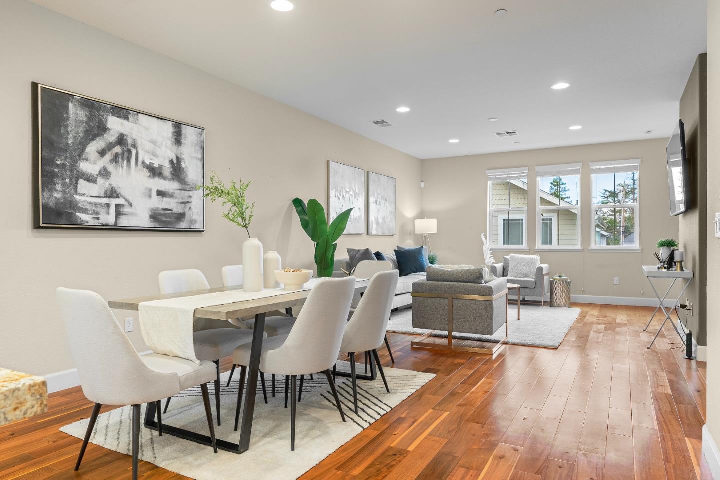 79 Braxton Terrace Campbell, CA 95008 - Photo 7 of 36 a view of a dining room with furniture window and wooden floor