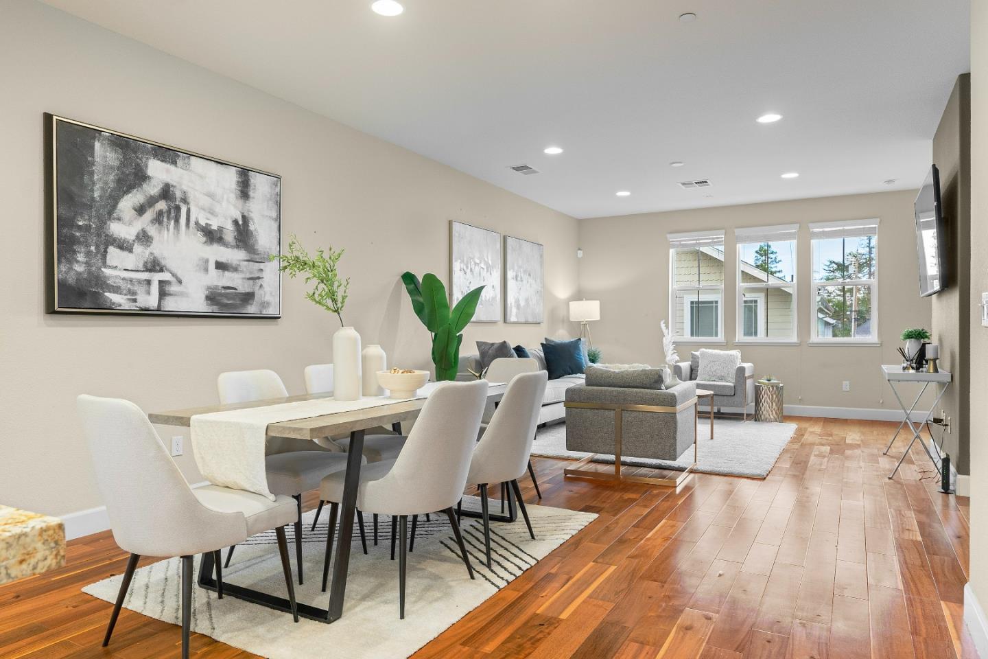 79 Braxton Terrace Campbell, CA 95008 - Photo 10 of 36 a view of a dining room with furniture window and wooden floor