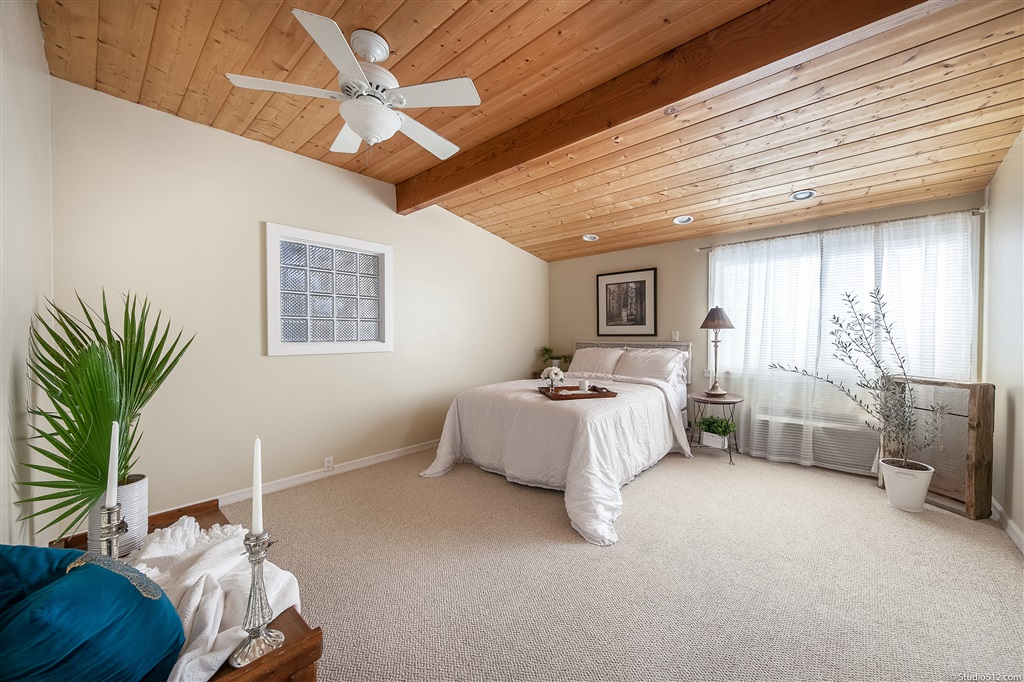 14956 Fruitvale Road Valley Center, CA 92082 - Photo 11 of 25 Second of two Master Suites boasts tongue-and-groove wood ceiling.