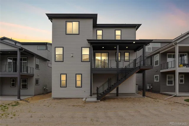 a view of an entrance of the building