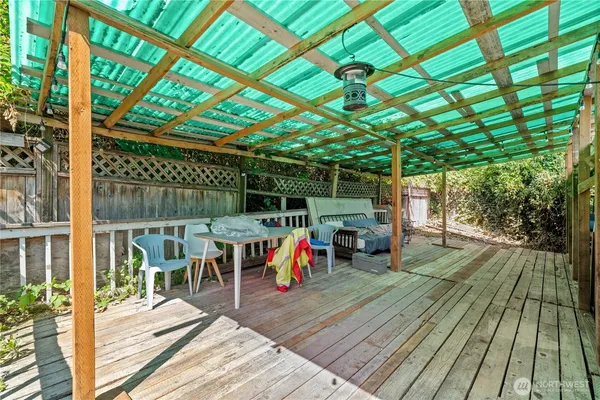 a view of outdoor space with seating space