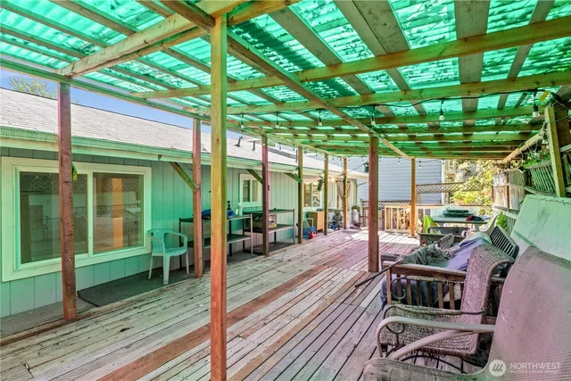 a house view with a seating space