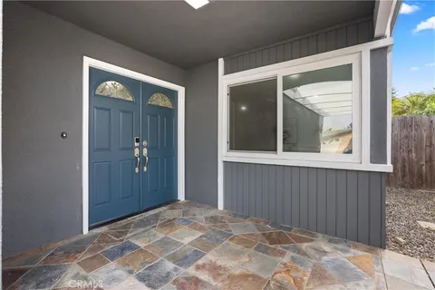 a view of a front door of a house