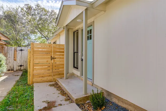 a view of front door of house