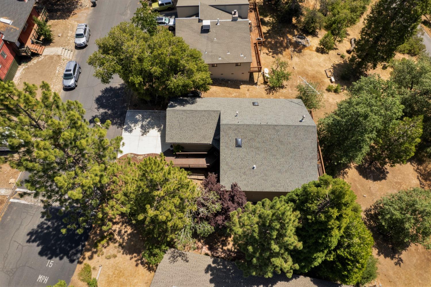 34075 Shaver Springs Road Auberry, CA 93602 - Photo 34 of 41 an aerial view of a house with yard and outdoor seating