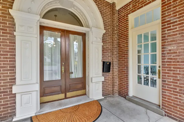 a view of front door of house