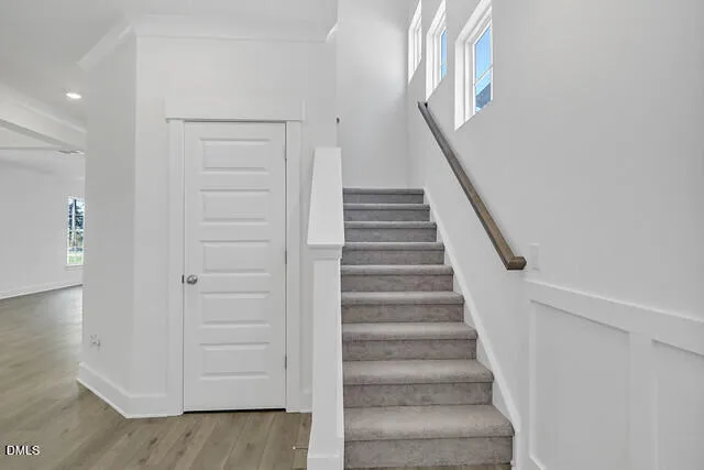 a view of an entryway with hallway