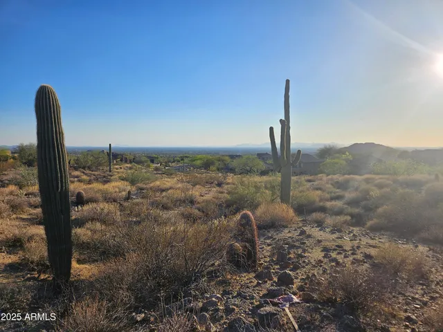 a view of a road with an outdoor space