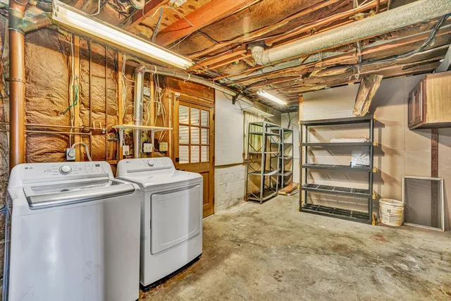 a view of storage and utility room