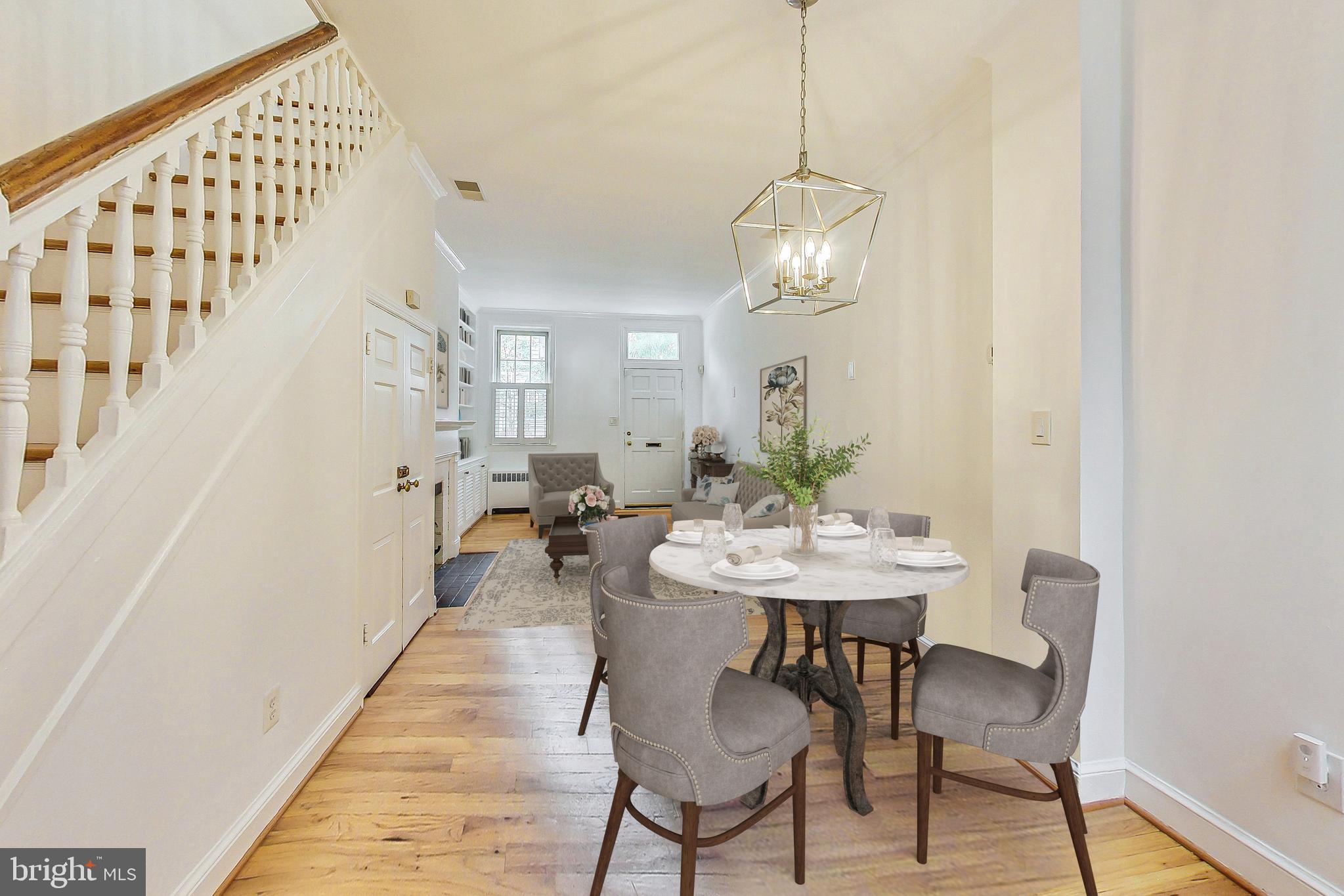 1343 28th Street Northwest Washington, DC 20007 - Photo 6 of 21 Dining area with virtual staging