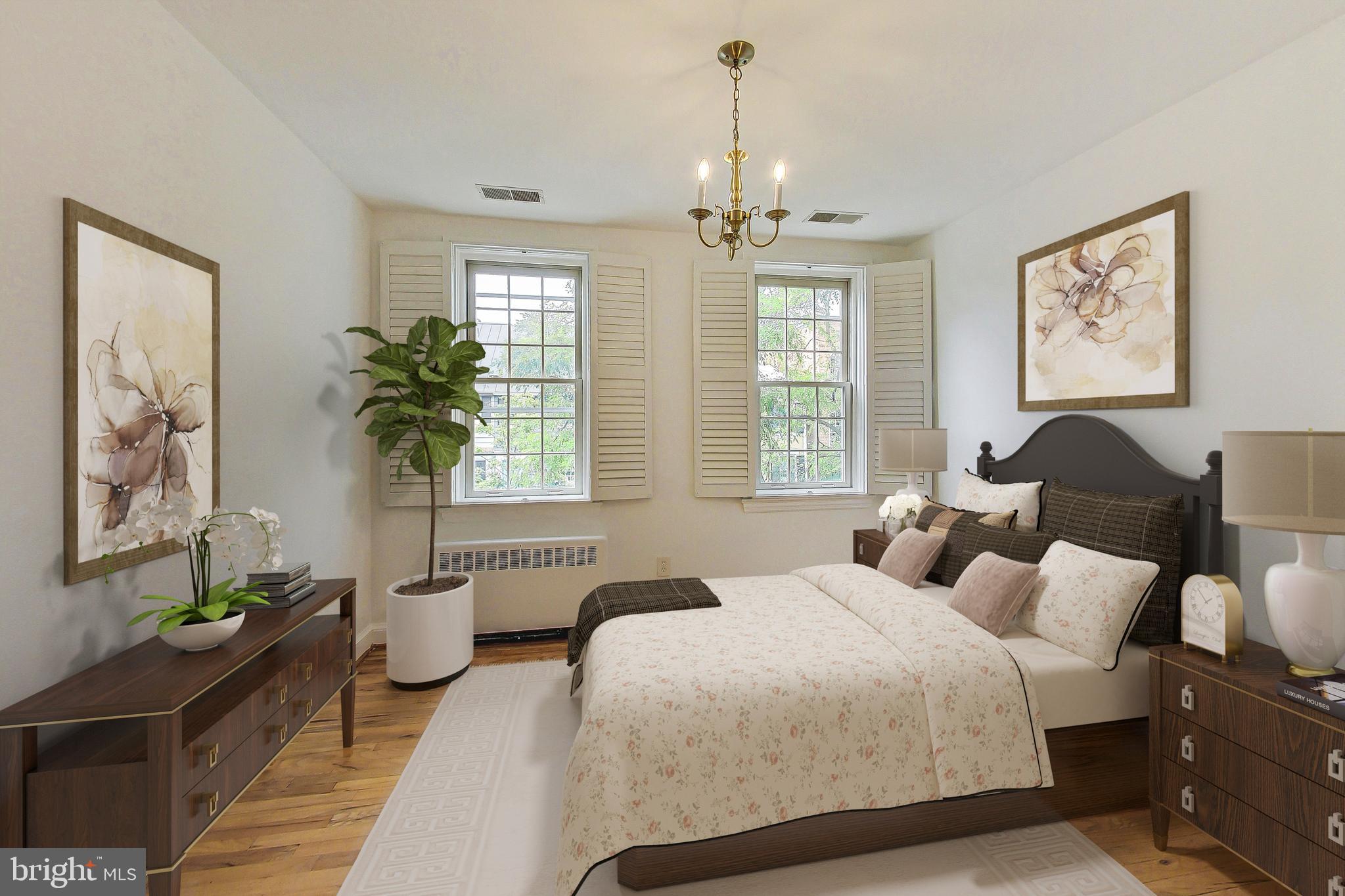 1343 28th Street Northwest Washington, DC 20007 - Photo 10 of 21 Primary bedroom with virtual staging