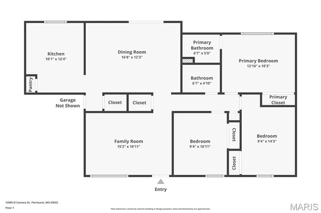 $174,900 | 12095 El Camara Drive, Florissant, MO 63033