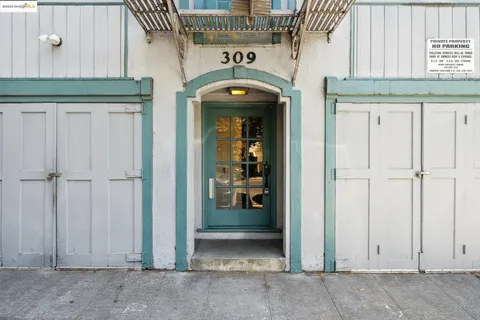 an entryway with door