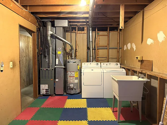 a view of storage and utility room