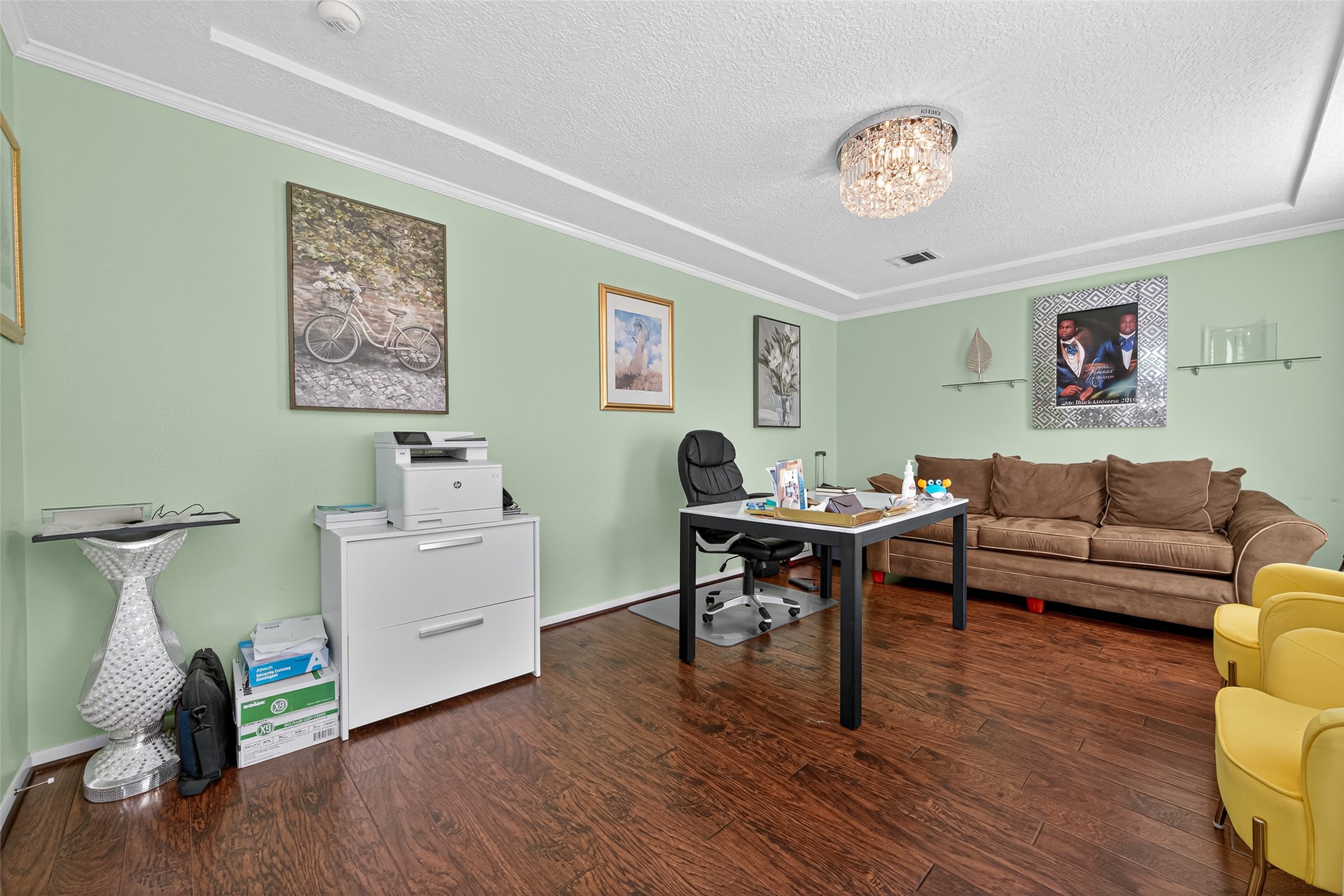 3602 Blue Cypress Drive Spring, TX 77388 - Photo 26 of 44 a living room with furniture and a wooden floor