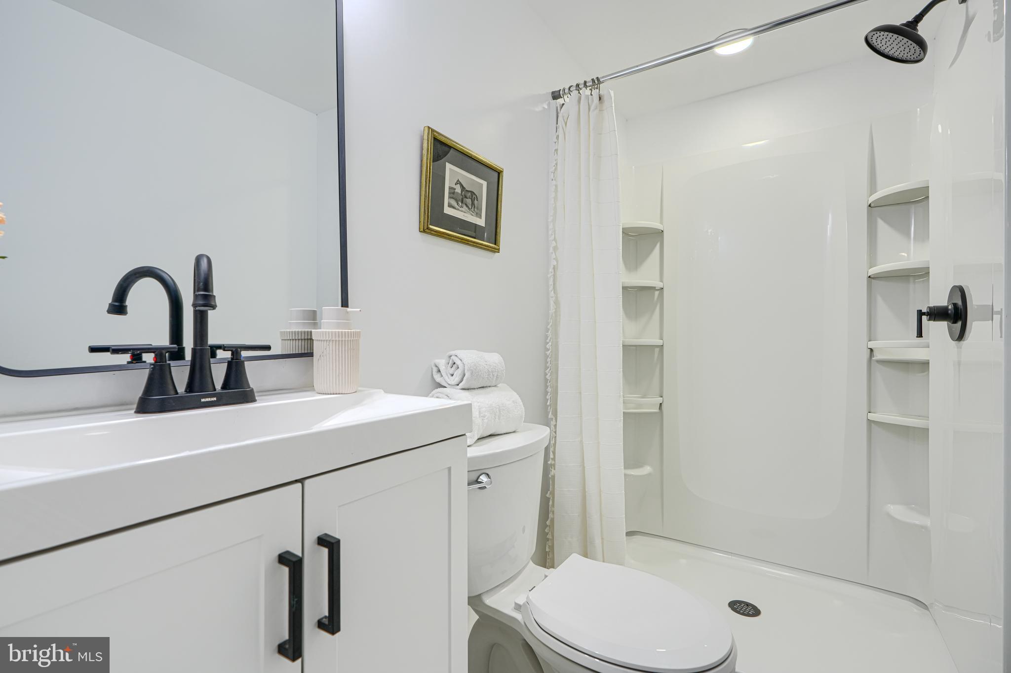 6112 Chesworth Road Baltimore, MD 21228 - Photo 43 of 47 a bathroom with a sink a toilet and shower