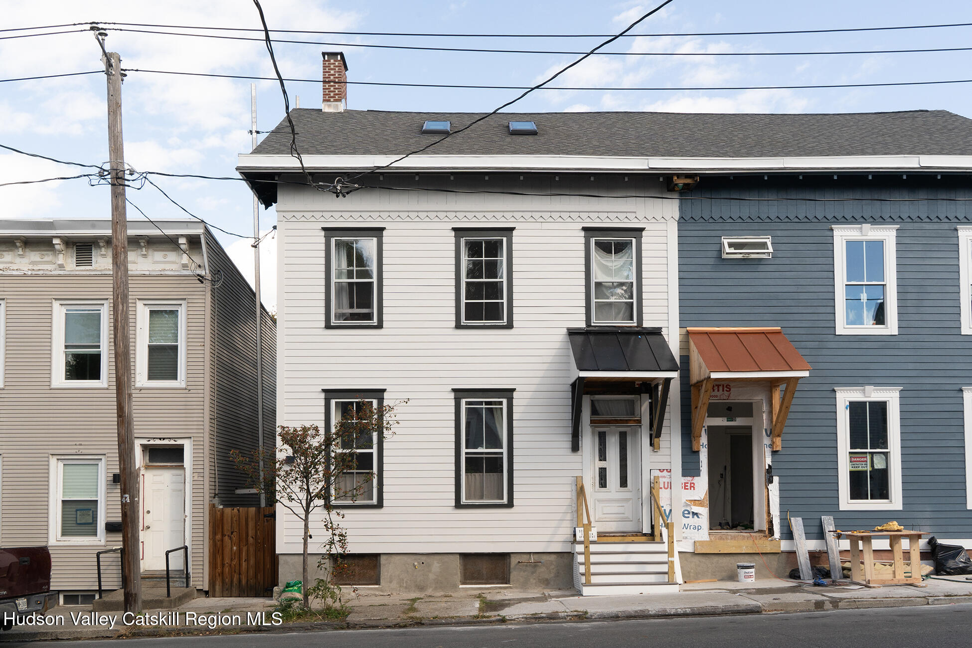 a front view of a house