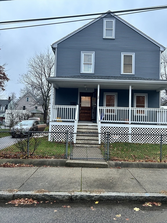 a front view of a house