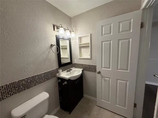 a view of small space with empty racks