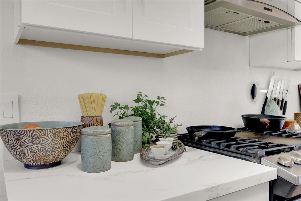17513 Derby Way Penn Valley, CA 95946 - Photo 15 of 78 a kitchen with a stove and a potted plant