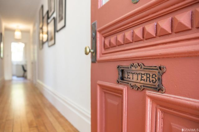 a close view of door lock