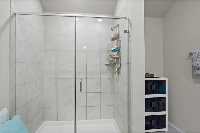 a bathroom with a sink and mirror