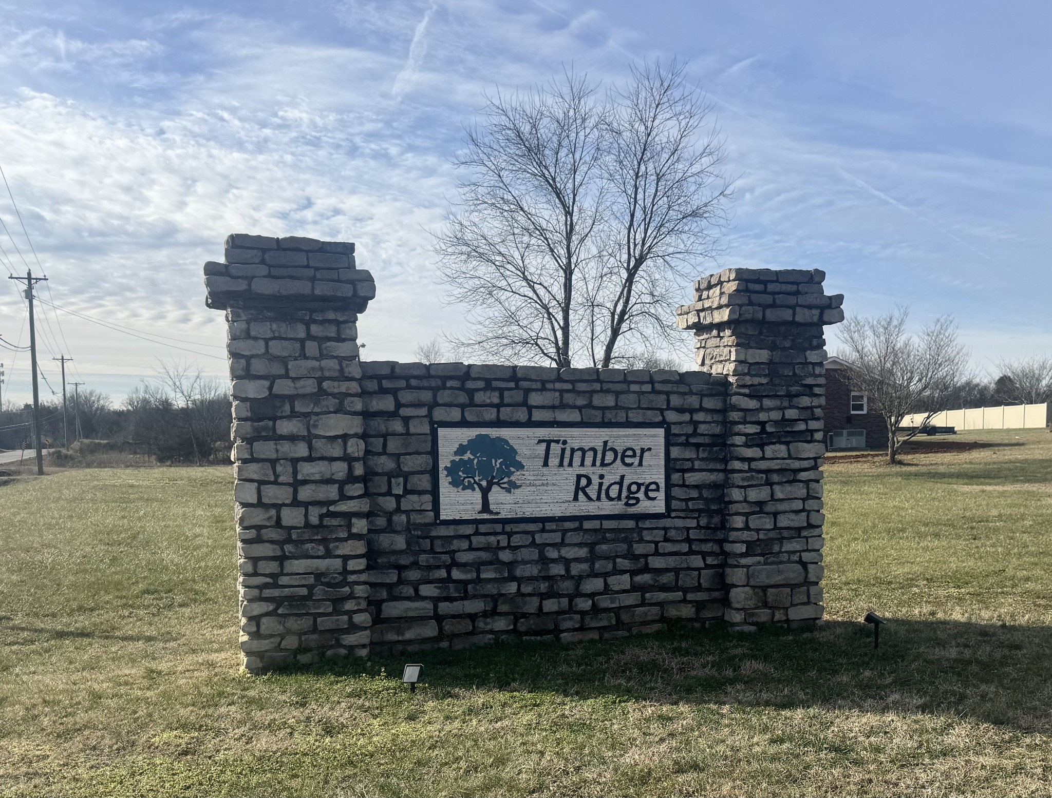 a sign on the side of a building