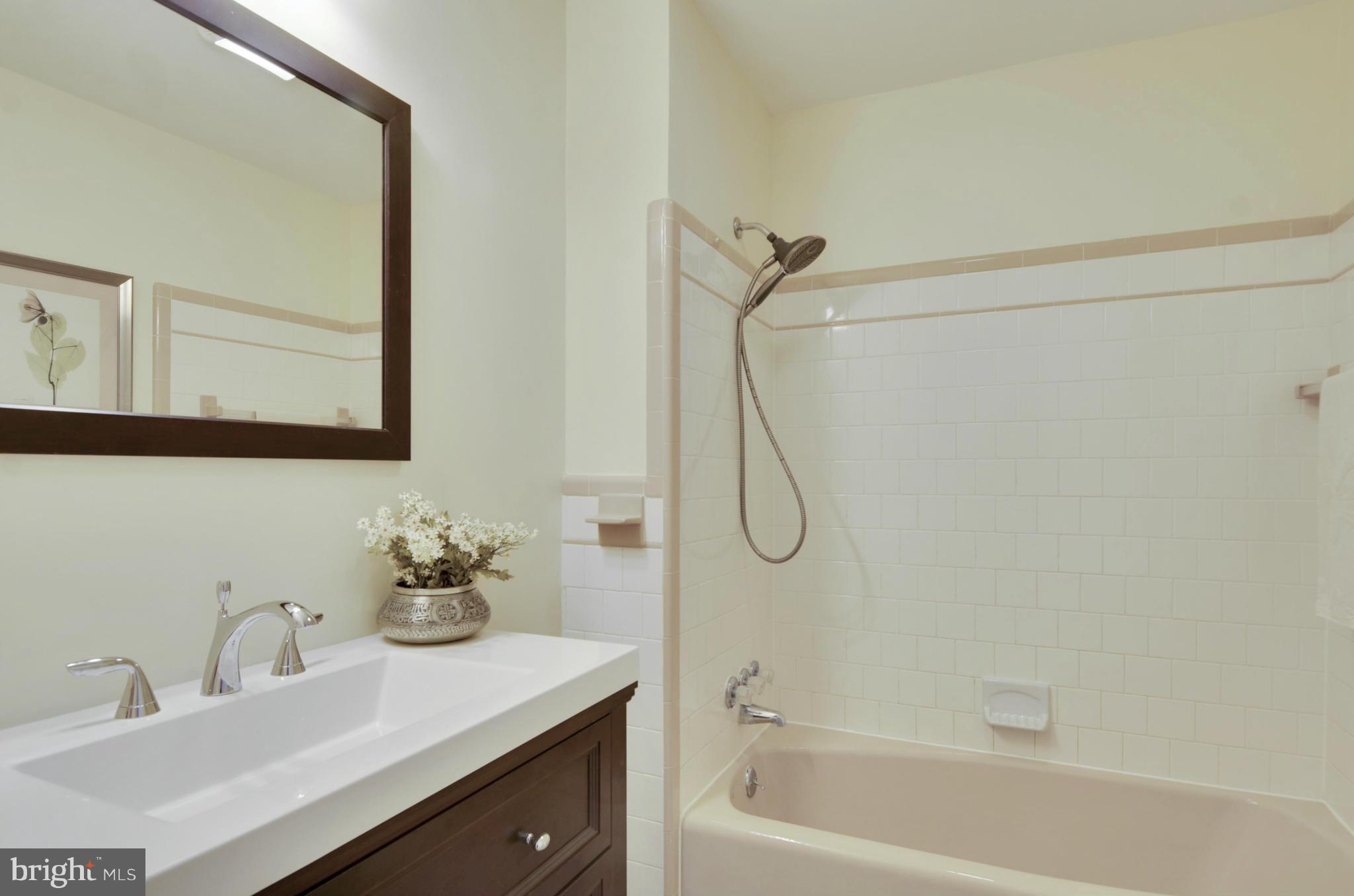 28608 Kemptown Road Damascus, MD 20872 - Photo 17 of 30 a bathroom with a sink vanity mirror and a bathtub