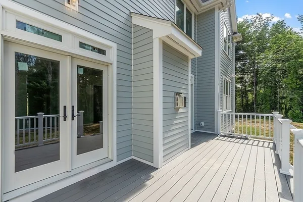 a view of a wooden deck