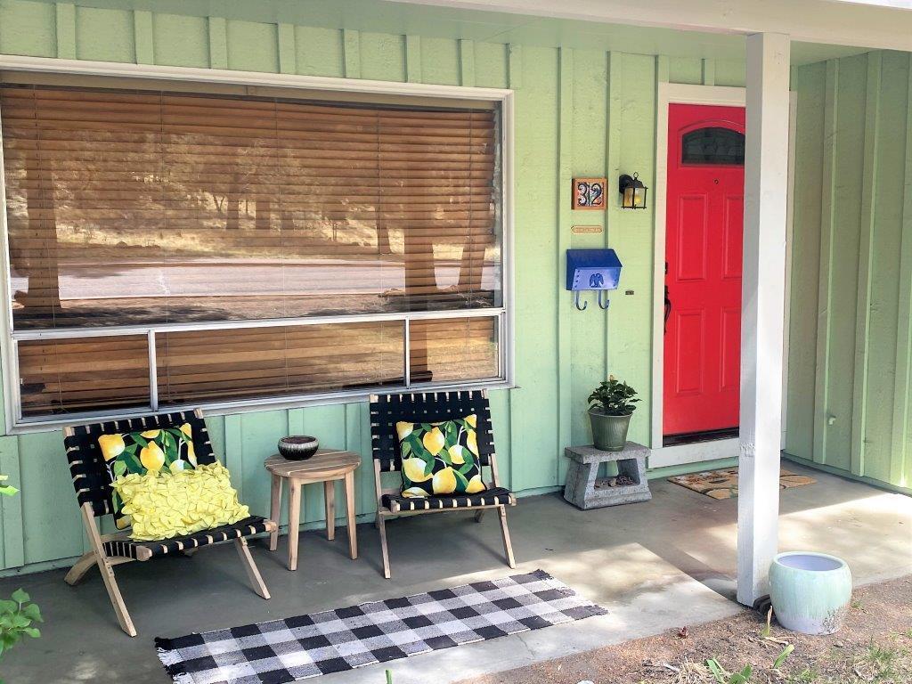 cozy covered entrance