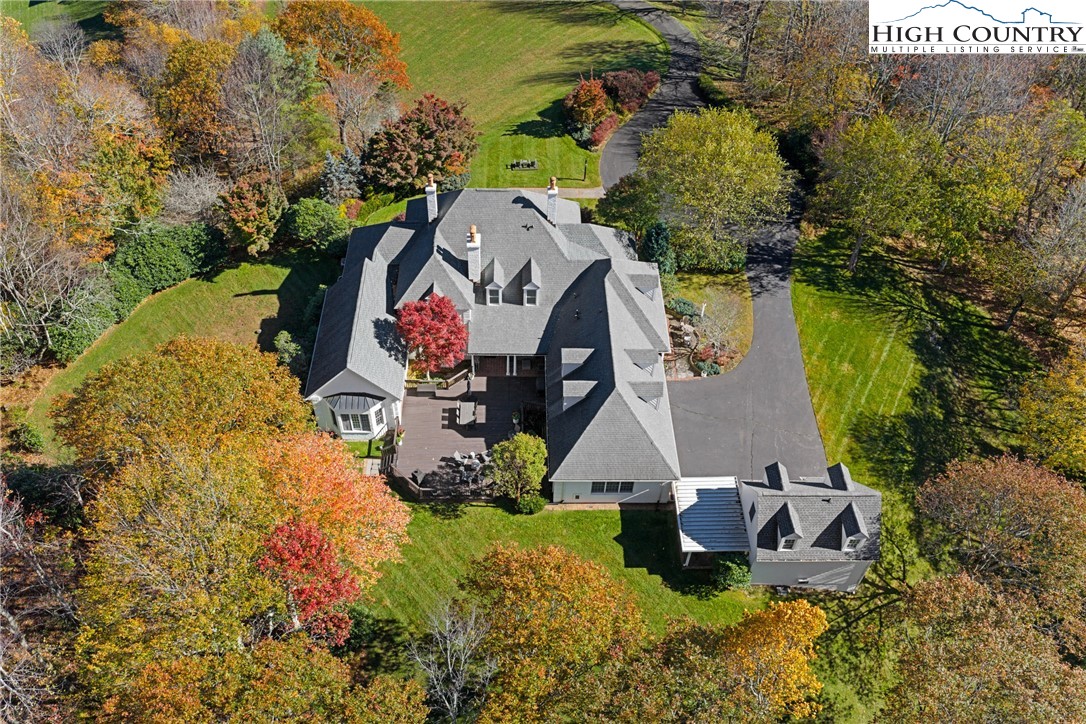 1920 Deck Hill Road Blowing Rock, NC 28605 - Photo 45 of 50 an aerial view of a house with a garden and swimming pool