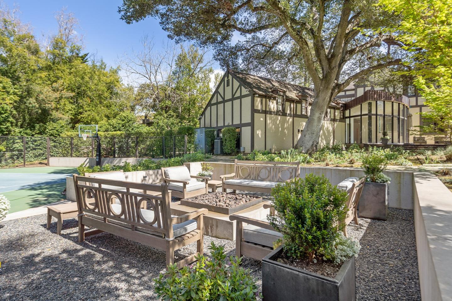 190 Bridge Road Hillsborough, CA 94010 - Photo 13 of 14 a view of a patio with iron fence