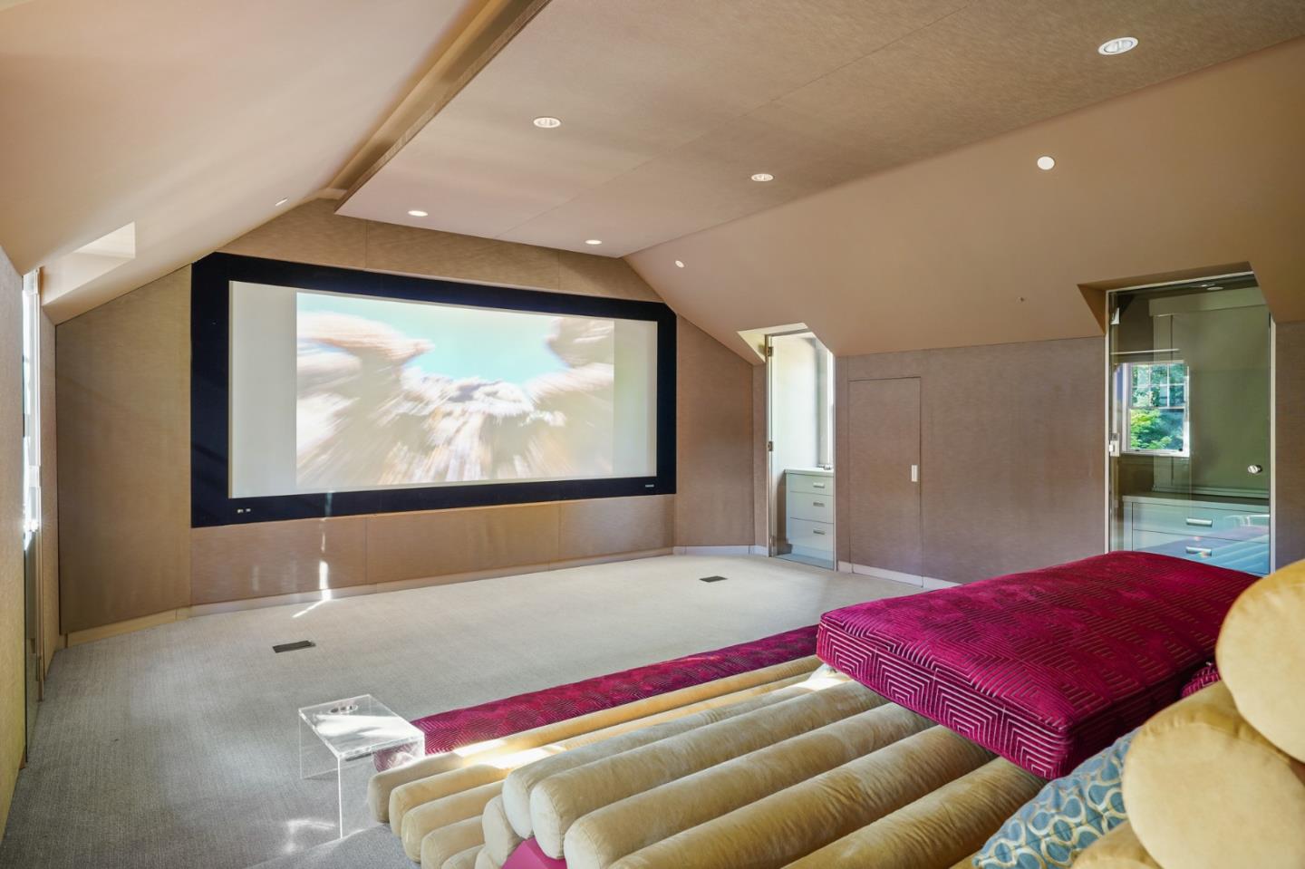 190 Bridge Road Hillsborough, CA 94010 - Photo 10 of 14 a living room with furniture and a flat screen tv