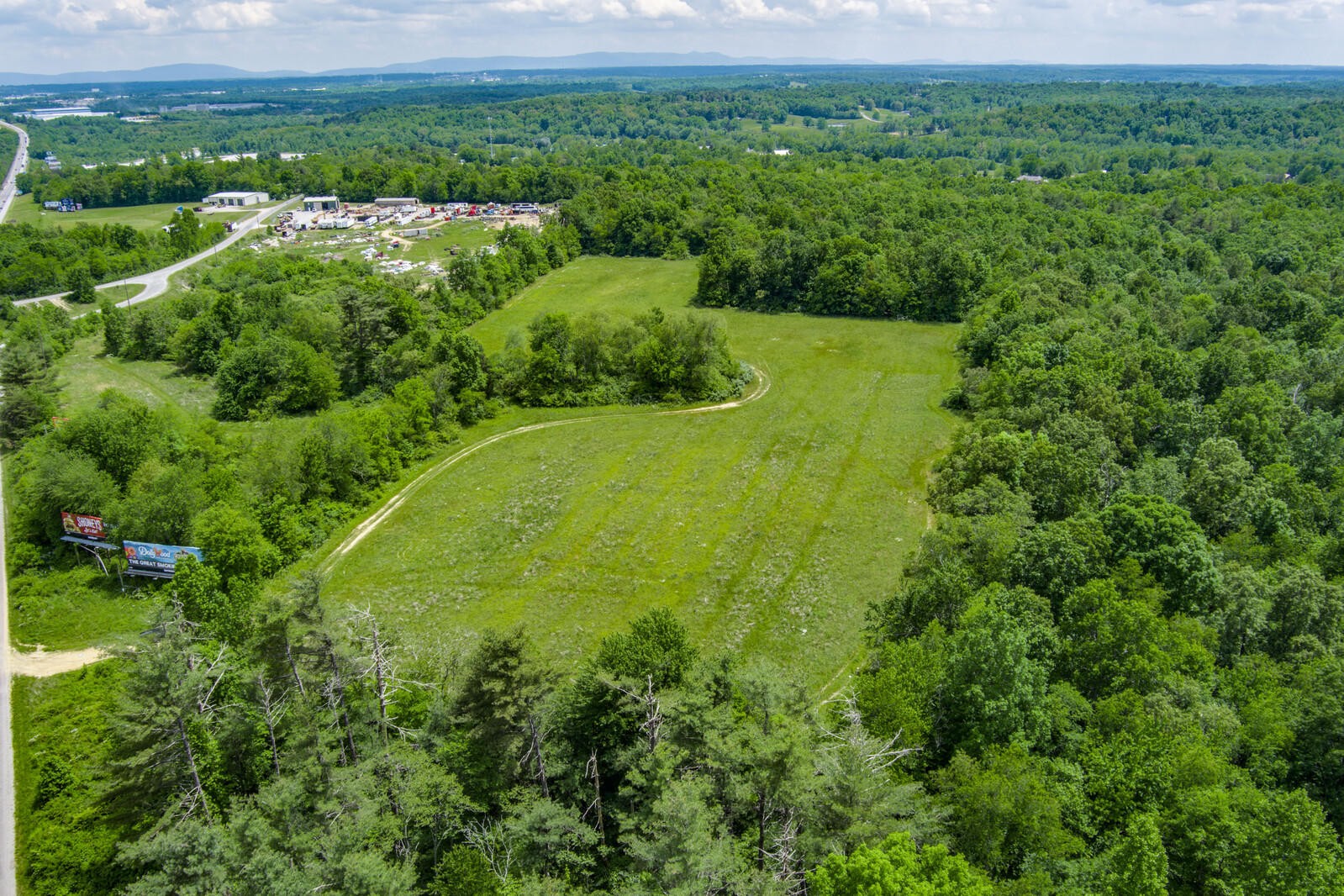 595 Harris Road Crossville, TN 38571 - Photo 5 of 26 a view of a green yard with large trees