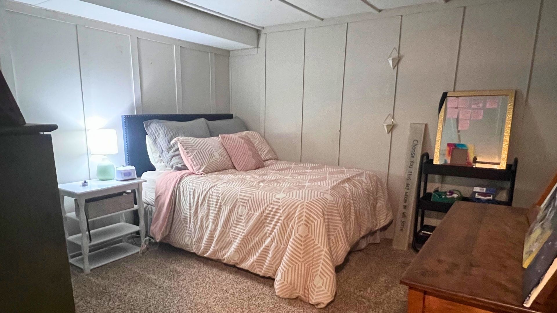 101 West Mill Road Sheffield, IL 61361 - Photo 19 of 26 a bedroom with a bed and wooden floor