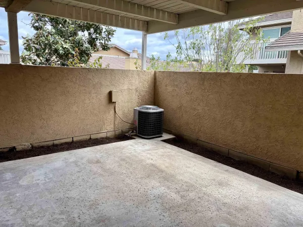 a view of a small backyard