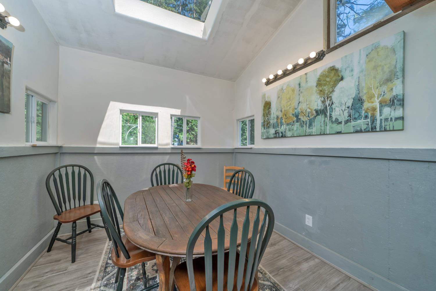 1334 School Road Kyburz, CA 95720 - Photo 9 of 36 a view of a dining room with furniture and window