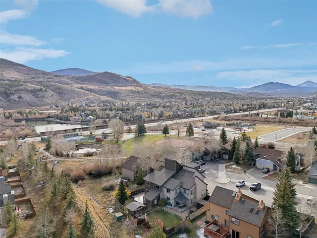 a view of mountain with sunset
