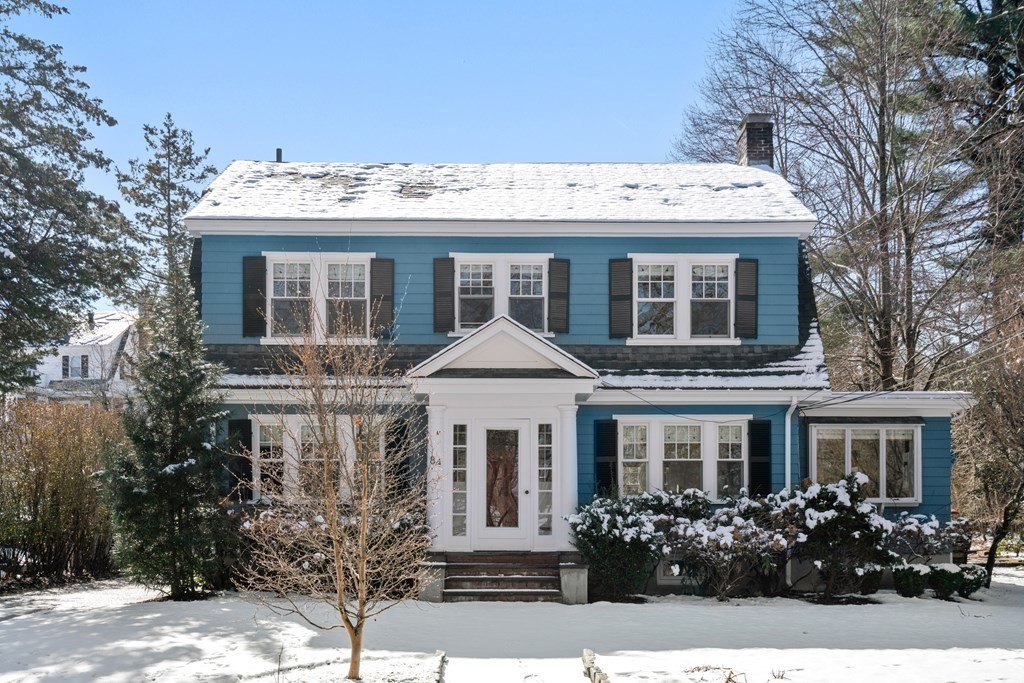 a front view of a building