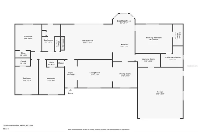 $525,000 | 2525 Laurelwood Lane, Valrico, FL 33596
