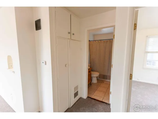 a view of a bathroom from a bathroom