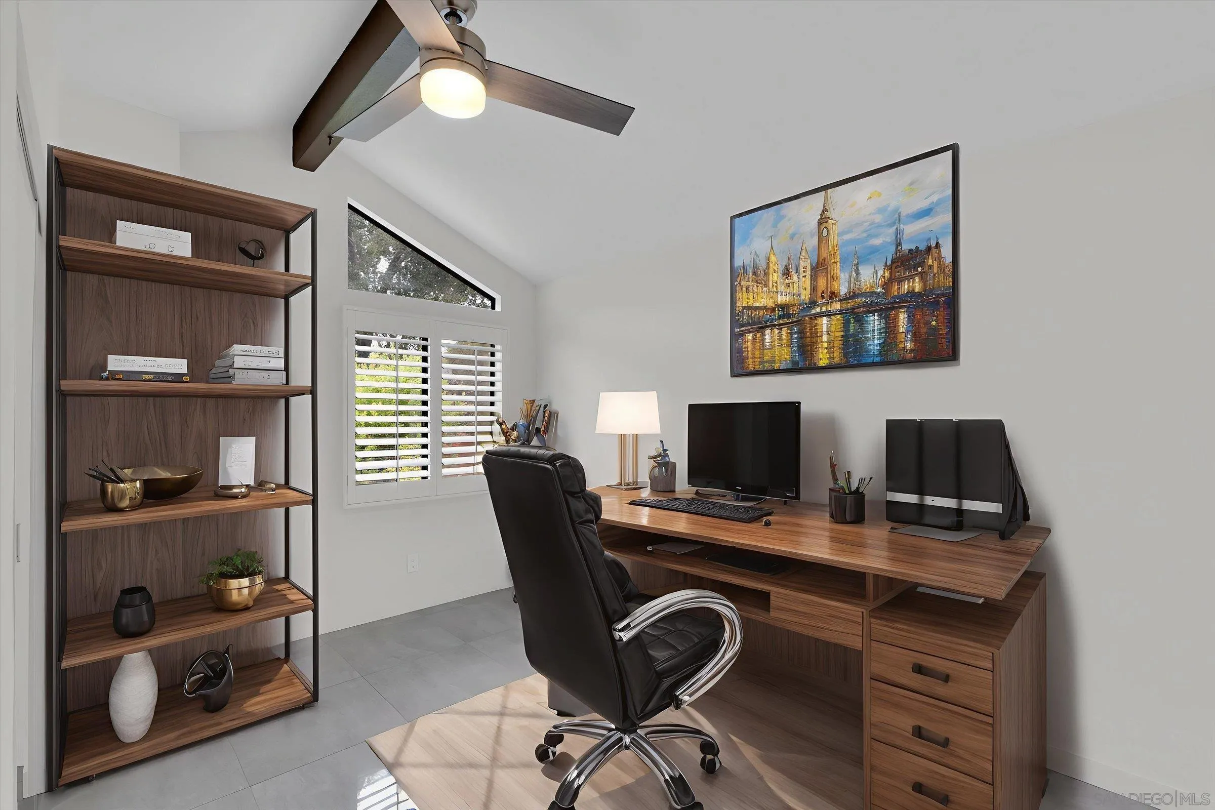 6426 Caminito Listo San Diego, CA 92111 - Photo 26 of 48 a view of a workspace with furniture and a window