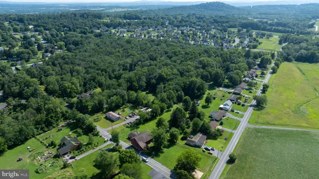 an aerial view of multiple house