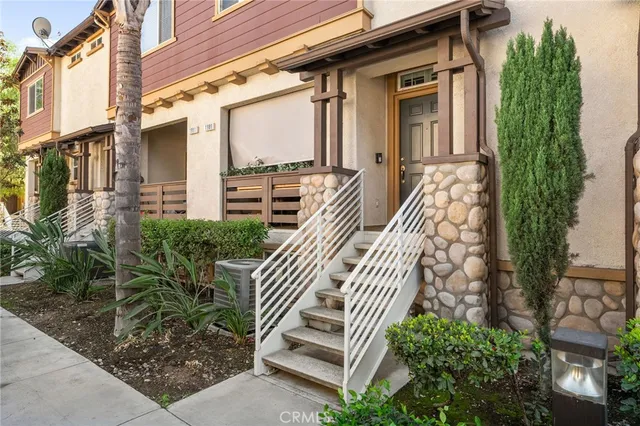 a view of a house with a garden