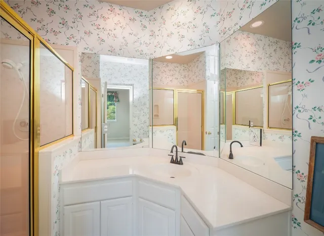 a view of a deck with a yard