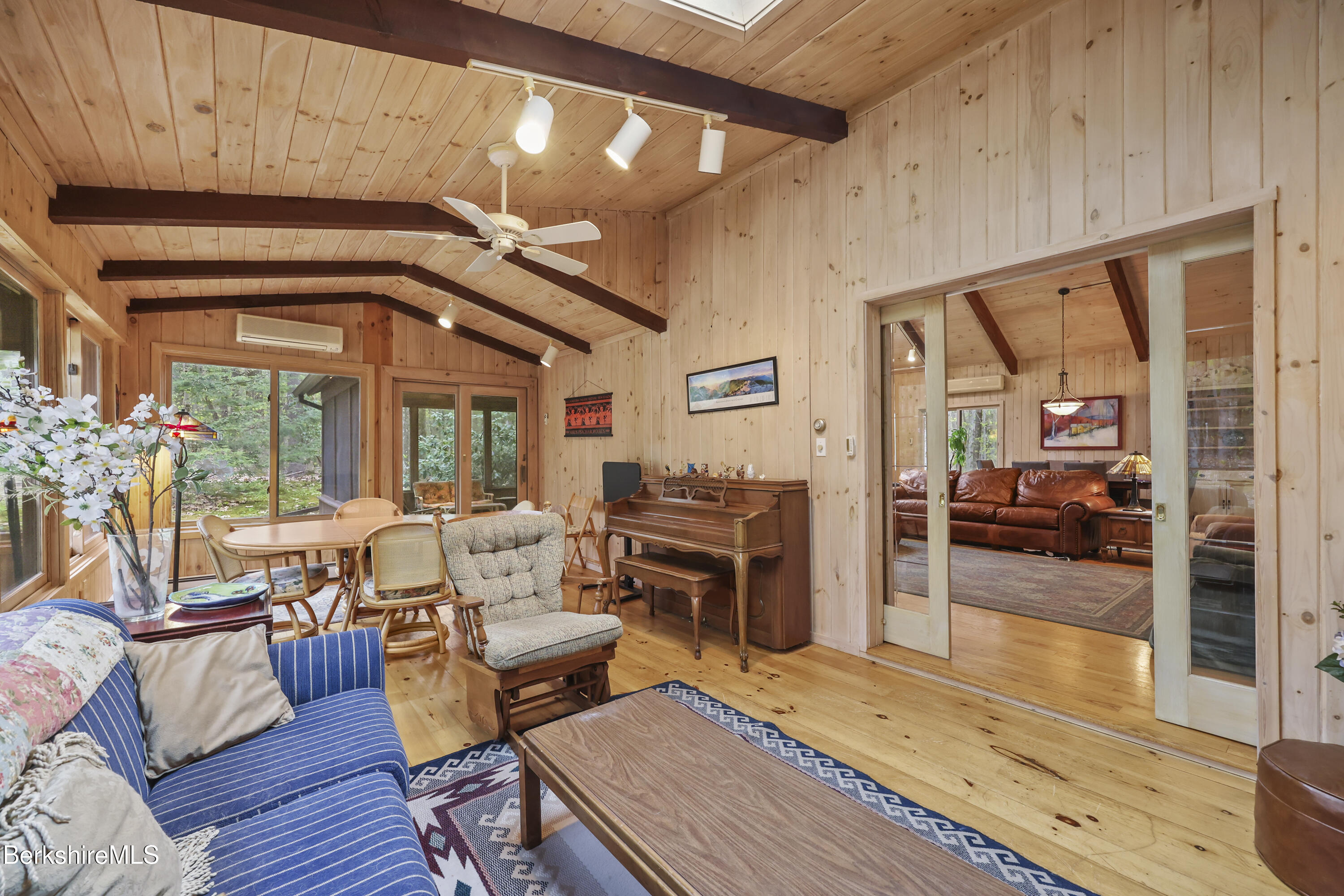 422 Bonny Rigg Hill Road Becket, MA 01223 - Photo 33 of 60 a living room with furniture and a flat screen tv