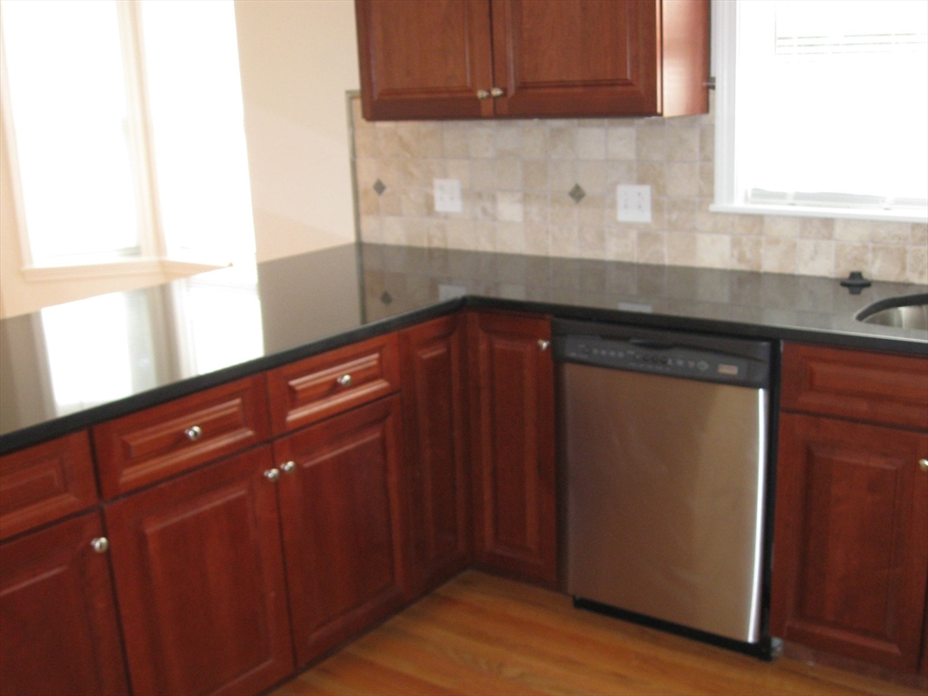 2856 Washington Street Boston, MA 02119 - Photo 32 of 39 a kitchen with granite countertop white cabinets and sink