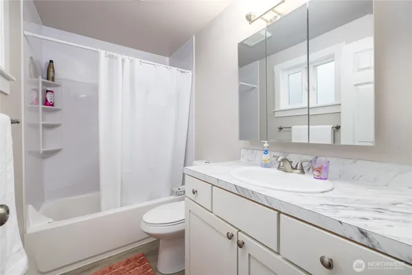 a bathroom with a sink a toilet and a bathtub