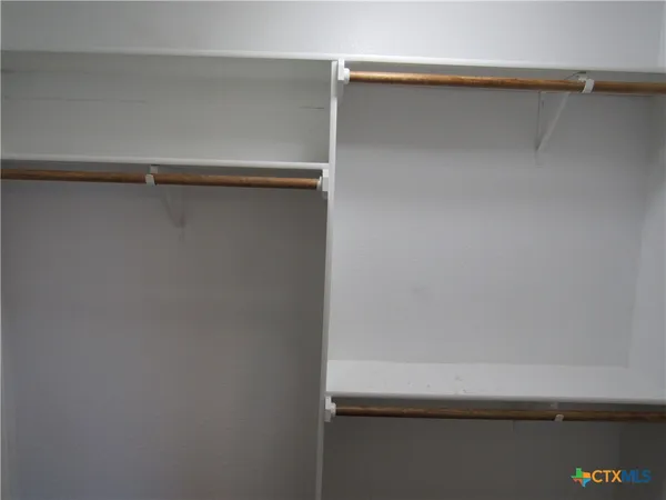 a close view of closet