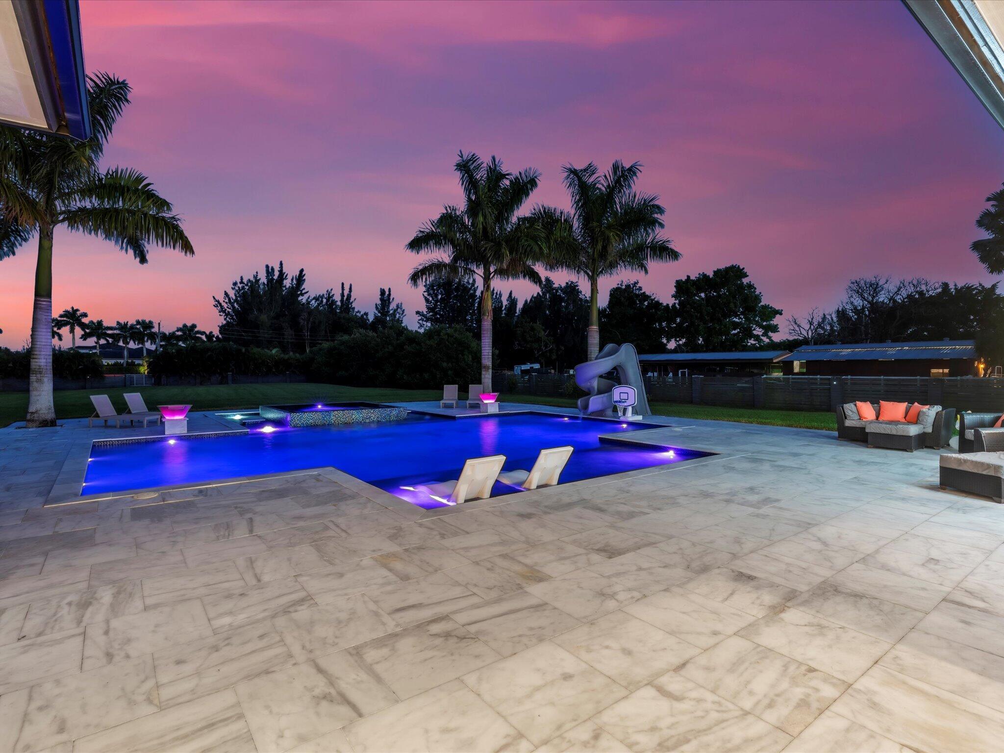 6122 Southwest 173rd Way Southwest Ranches, FL 33331 - Photo 120 of 137 Nighttime Pool